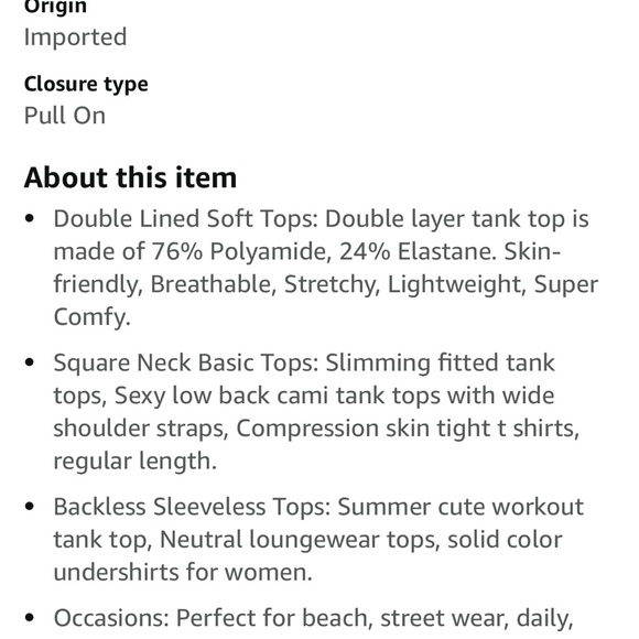 NWOT Eachyes Tank Top - Picture 5 of 6